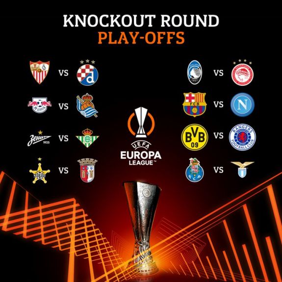 Európa-liga: Barcelona-Napoli és RB Leipzig-Real Sociedad párharc a nyolcaddöntőért