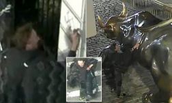 Horogkereszteket festettek a New York-i városházára és a Wall Street bikaszobrára