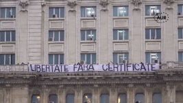 A Covid-igazolvány bevezetése ellen tiltakozott a parlamentben az AUR