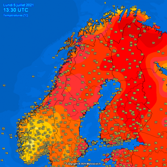 Több mint száz éve nem mértek ilyen meleget Lappföldön