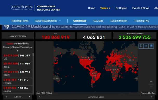 Koronavírus: már 188,8 millió a fertőzöttek száma