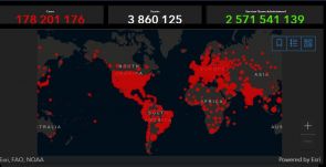 A fertőzöttek száma 178,1 millió, a halálos áldozatoké 3,86 millió a világon