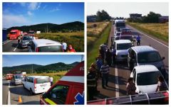 Tömegbaleset történt egy vasúti átjáró közelében