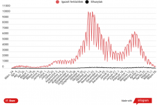 Továbbra is 300 körül alakul az új esetek száma 