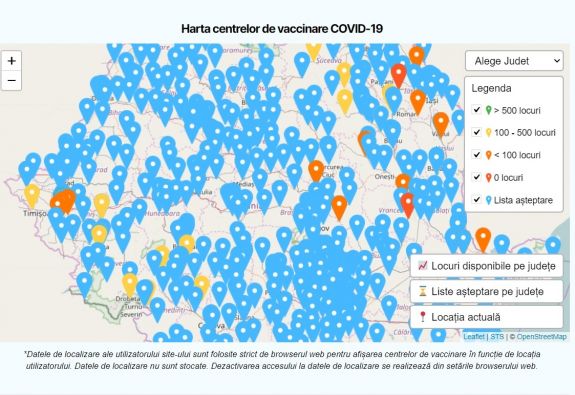 Már elérhető az oltóközpontokban használt vakcinatípusok interaktív térképe