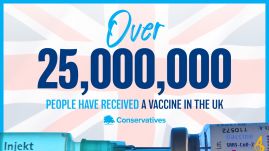 Már több mint 25 millió brit kapott legalább egy dózis oltást