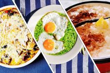 „Meglepetés” tojáslepény, medvehagymás spenótfőzelék és tejberizs hétvégére