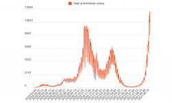 A hétvége ellenére is több mint 8 ezer új fertőzöttet regisztráltak, miközben 150-en meghaltak