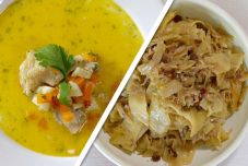 Csirke csorba és káposztás laska a hétvégére