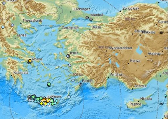 Krétán 6,5-ös erősségű földrengés volt