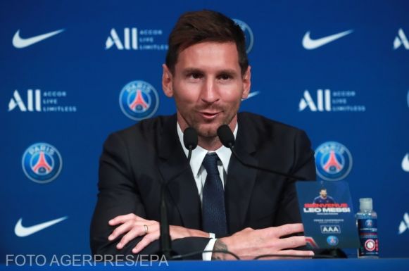 Lionel Messi megtartotta első sajtótájékoztatóját PSG-játékosként