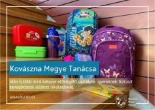 Iskolatáskát és tanfelszereléseket kapnak a háromszéki kisdiákok