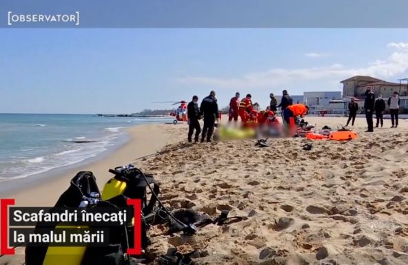 A tengerbe fulladt két tapasztalt búvár Eforie Nordnál