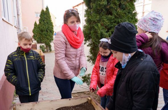 Saját magaságyásokban kertészkedhetnek egy nagyváradi iskola kisdiákjai