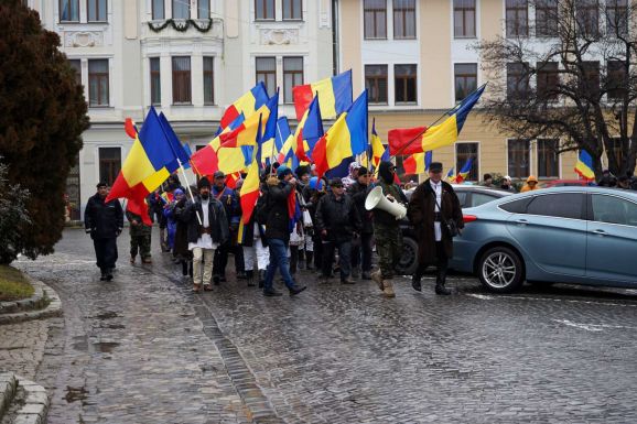 A tervezett ötszáz helyett csak kétszáz román vonult fel Kézdivásárhelyen