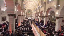 Ismét megtelt a Szent Katalin-templom Betlehemben a karácsonyi éjféli misén