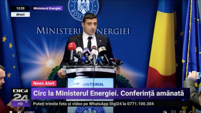 FRISSÍTVE – Botrány a minisztériumban: az energiaügyi miniszter helyett George Simion AUR-elnök lépett a mikrofonhoz