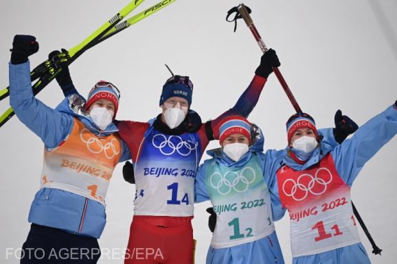 Peking 2022: három büntetőkörrel győztek a norvég sílövők vegyes váltóban