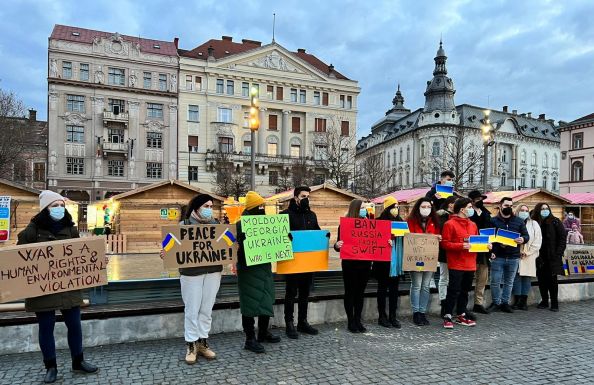 Ukrajna melletti szimpátiatüntetés volt Kolozsváron