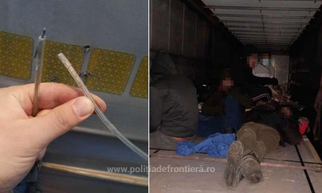 Kamionok rakterében elbújt iraki és afgán migránsokat fogtak Arad megyében