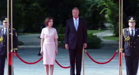 Klaus Iohannis fogadta Maia Sandu moldovai elnököt