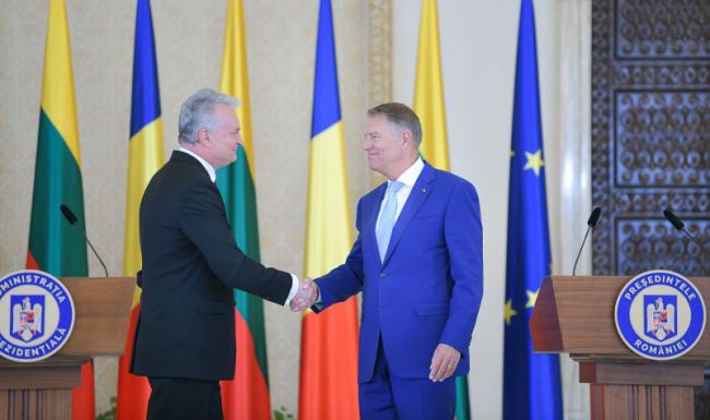 Iohannis: Románia és Litvánia támogatja az Európai Unió energetikai függetlenedését