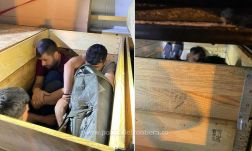 Kamionok rakterében rejtőzködő illegális bevándorlókat tartóztattak fel a határon