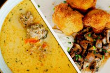 Húsgombócleves és rántott karfiol a hétvégére