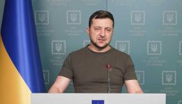 Zelenszkij a náci Németország elleni brit küzdelemhez hasonlította Ukrajna harcát