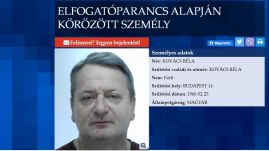 Elfogatóparancs alapján körözi a rendőrség Kovács Bélát