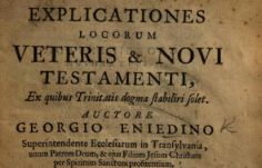 Emlékünnepség a 16. század legnagyobb magyar filozófusa, Enyedi György püspök tiszteletére