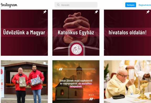Felment az Instagramra és a Tiktokra a Magyar Katolikus Egyház