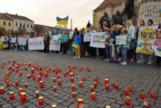 „Mi nem félünk hallatni a hangunkat” – Kolozsváron szervezett tüntetést az itt élő ukrán közösség