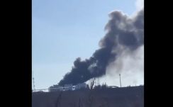 Ég egy olajtároló az orosz határhoz közeli Belgorodban