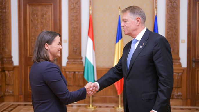 Novák Katalin Bukarestben találkozik Klaus Iohannisszal