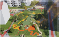 Közösségi térként is megállja a helyét Csíkszereda új, épülő játszótere 