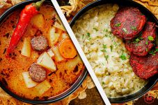 Tárkonyos, kolbászos krumplileves és karalábéfőzelék cékla pogácsával a hétvégére