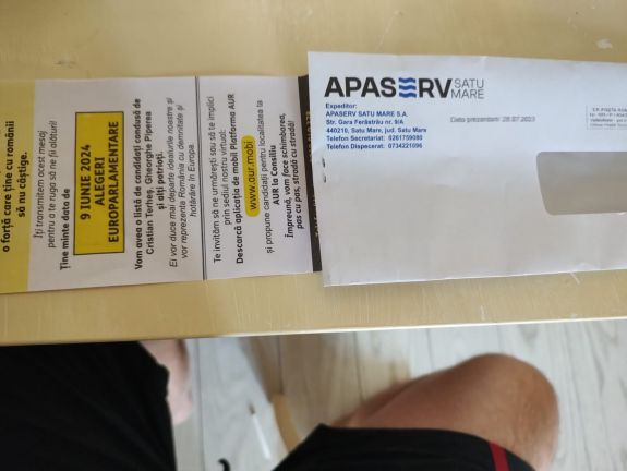 Vízszámlával „kampányol” az AUR Szatmárnémetiben; a vízszolgáltató vizsgálatot indított