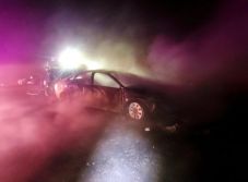 Súlyos baleset Kolozs megyében: három autó ütközött össze, az egyik kigyulladt