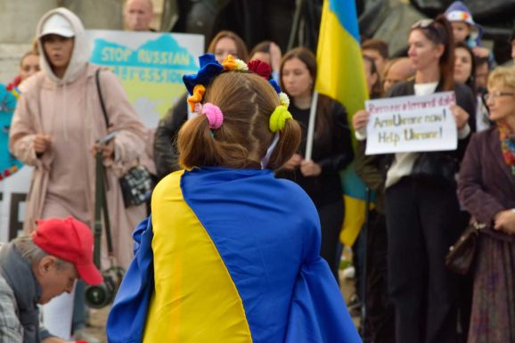 Több százan tüntettek Ukrajna mellett Washington belvárosában