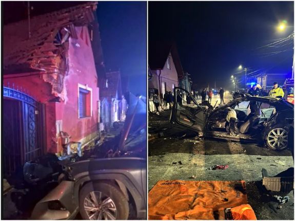 A ház tetejének csapódott autójával egy 19 éves sofőr