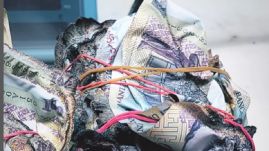 Három köteg megégett bankjegy cseréjét kérte egy férfi