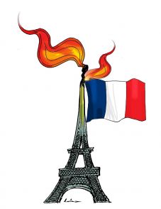 Lángoló Eiffel-torony