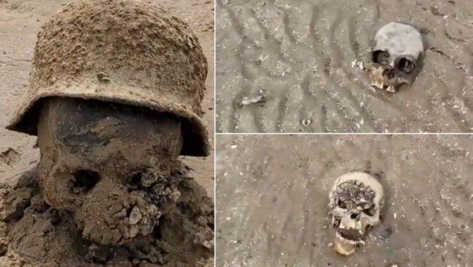 Koponyákra és világháborús egyenruhára bukkantak az apadó Nova Kahovka-i víztározónál