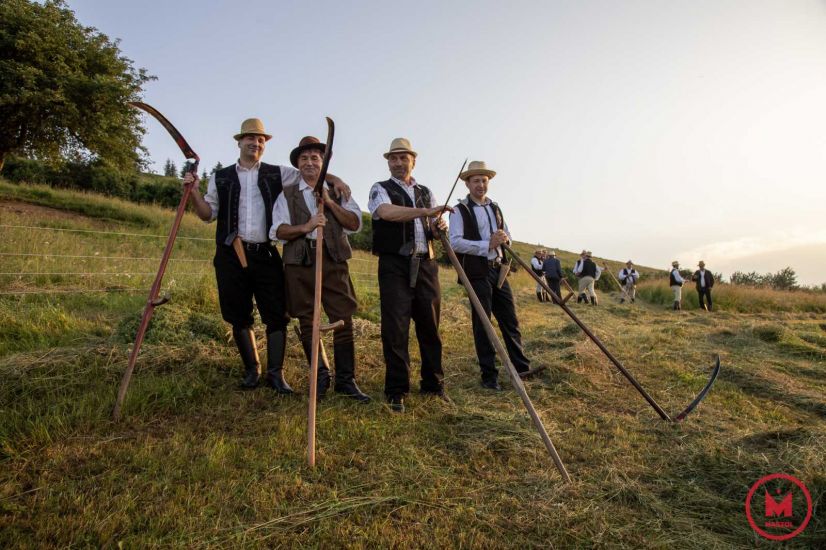 Vidámság és magyar nóta: hajnali kaszáló kalákán jártunk Csíkszentkirályon