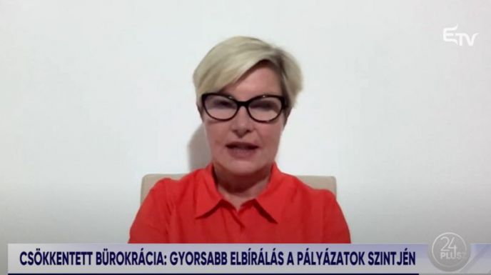 Hegedüs Csilla az ETV-ben: robot fogja elbírálni az EU-s pályázatokat