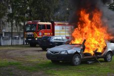 Menet közben gyulladt ki egy autó a Bogáti-erdőben