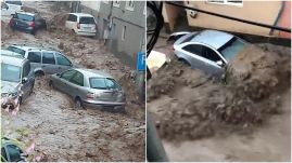 Felhőszakadás után villámárvíz keletkezett Resicabányán, mindent elsodort a víz