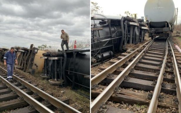 Arad: 25 ezer liter gázolaj ömlött ki, miután kisiklott egy vonat