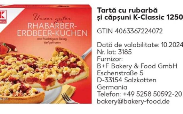 Visszavonta a Kaufland: apró kék műanyagdarabok lehetnek az epres-rebarbarás pitében